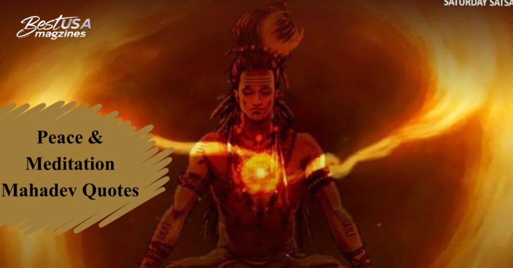 Peace & Meditation Mahadev Quotes